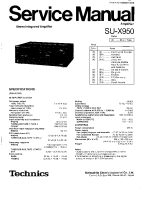 Technics - SUX-950 - Service manual 